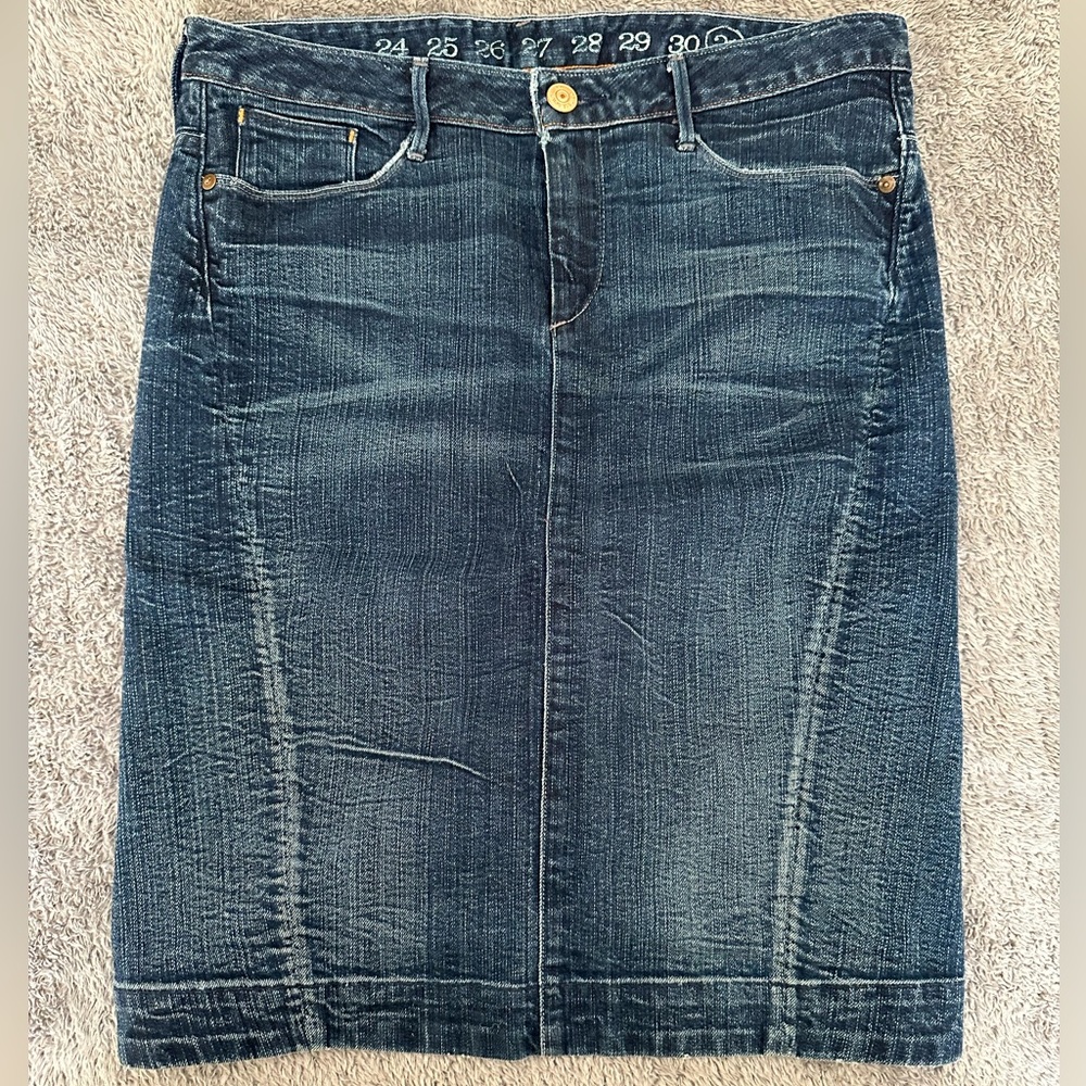 Earnest Sewn Charlotte #59 Denim Slim Pencil Skirt size 31